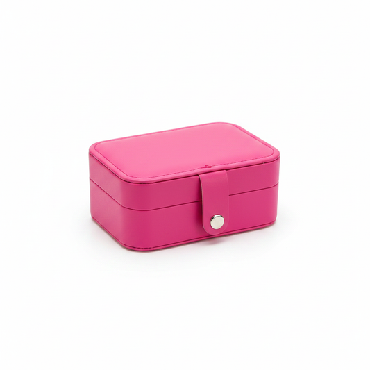 Pink Mini Jewelry Box - White Background Closed