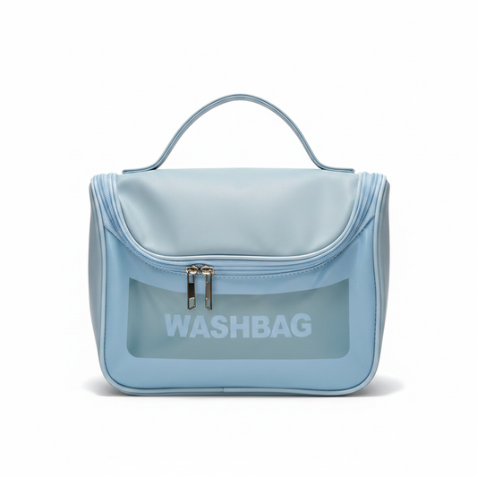 Sky Blue Washbag - Premium Front View White Background